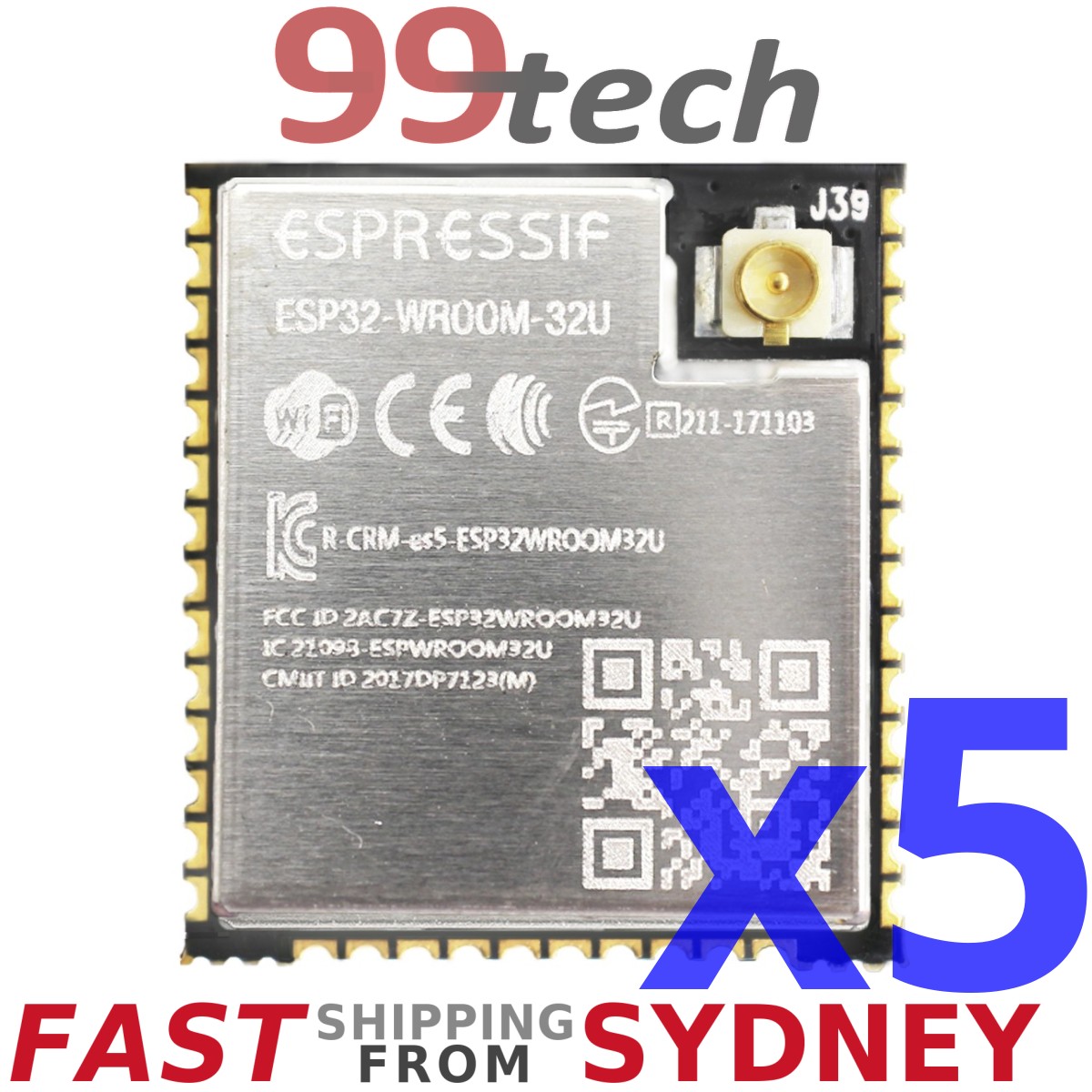 X Esp Wroom U Wifi Bluetooth Module Mbit Ipex U Fl Arduino Sydney Ebay