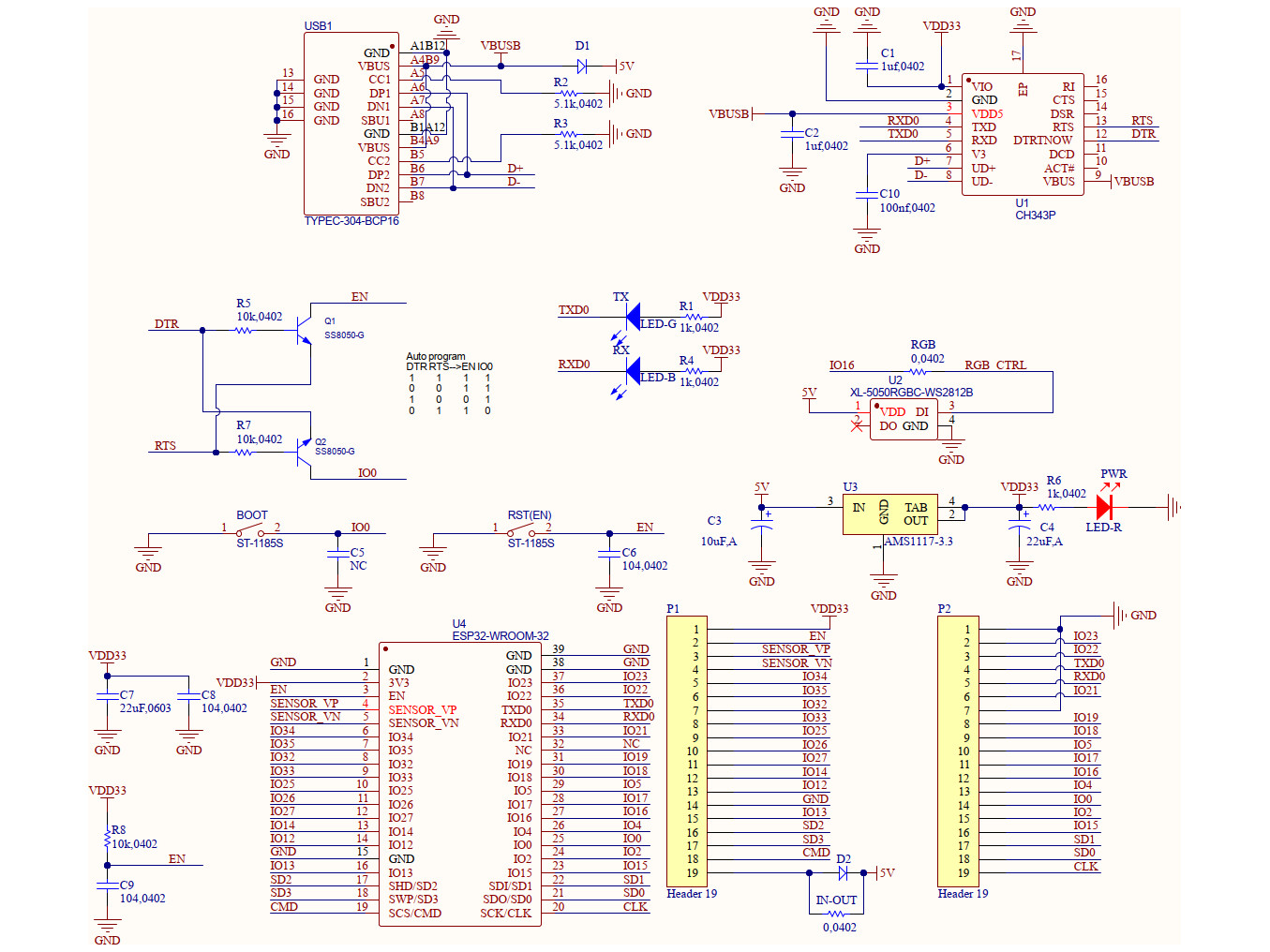 Esp32 Wroom 32 Schematic