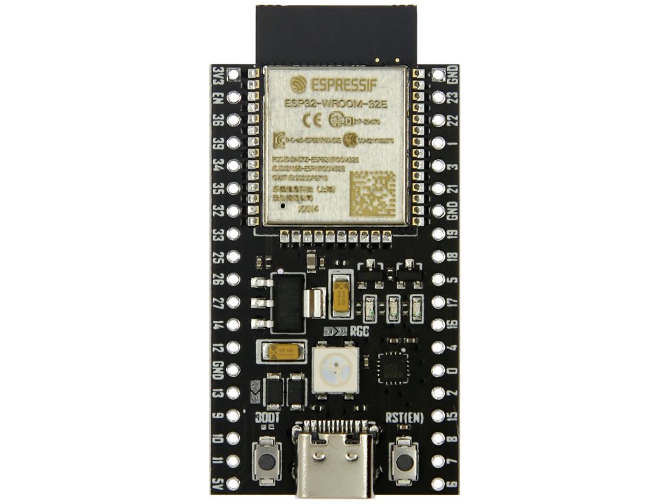 ESP32-WROOM-32E Board, 16MB Flash, WiFi, Bluetooth, USB Type C, PCB Antenna
